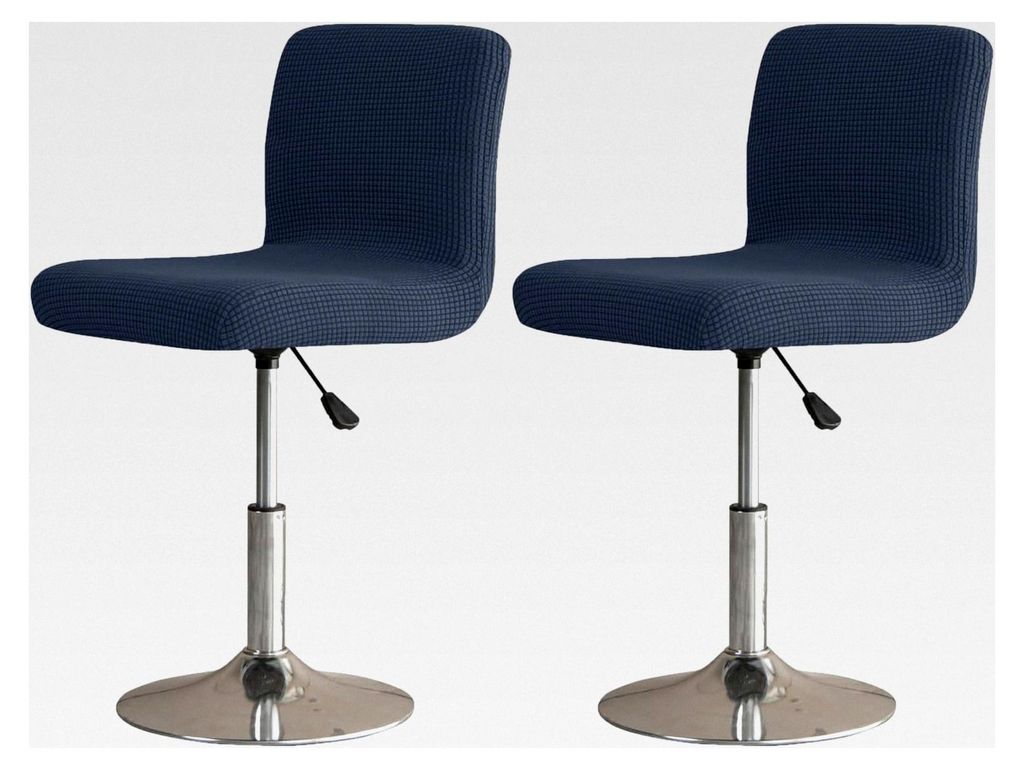 Stretchbezüge für Barhocker mit Rückenlehne, 2/4/6 Stück, Waschbare Stuhlbezüge für Hohe Barhocker - Cyan