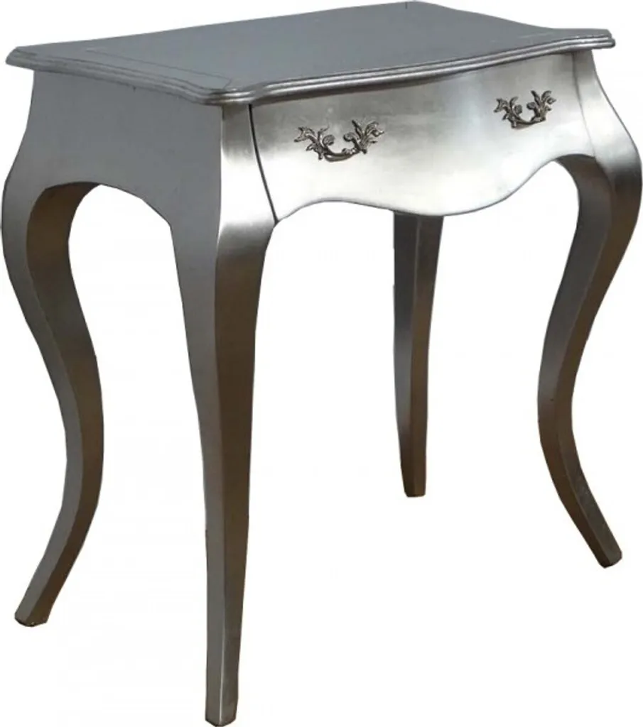 Table console baroque argentée pour entrée et salon de standing