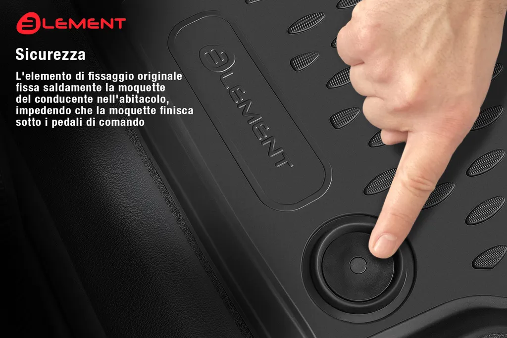 Set 2 Tappetini ELEMENT 3D Peugeot Boxer dal 2014 | Gomma Premium - 5