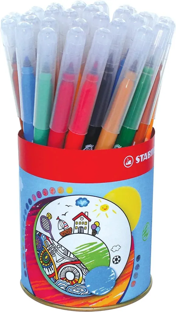 Stabilo Trio A-Z Marqueur : 36 Feutres Lavables avec Coffret de Rangement