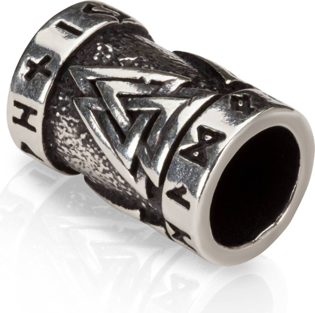 Wotans Knoten Wikinger Bartperle Ø 7mm 925 Sterling Silber Keltisch Herren 4357