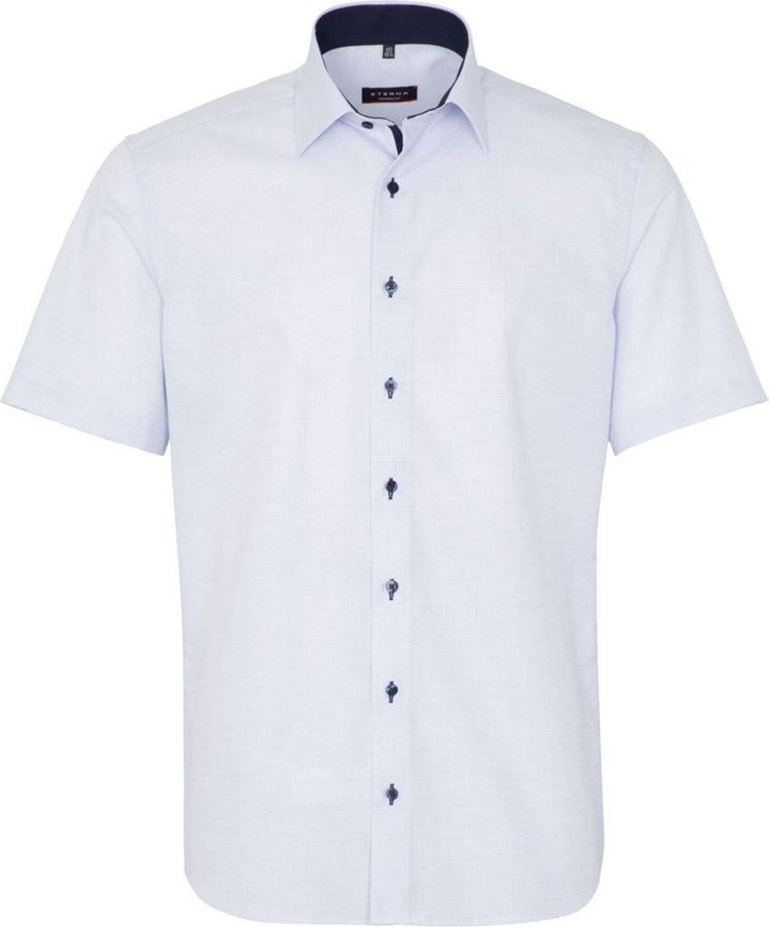 Eterna Hemd Modern Fit kurzer„rmel Karo weiß