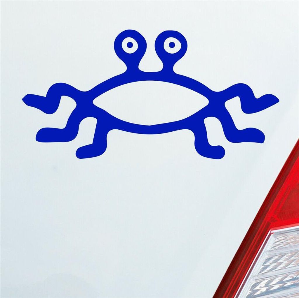 Auto Aufkleber Krabbe Krebs Sternzeichen Crab Tier Meer See 19x10 cm Dunkelblau Sticker Heckscheibenaufkleber