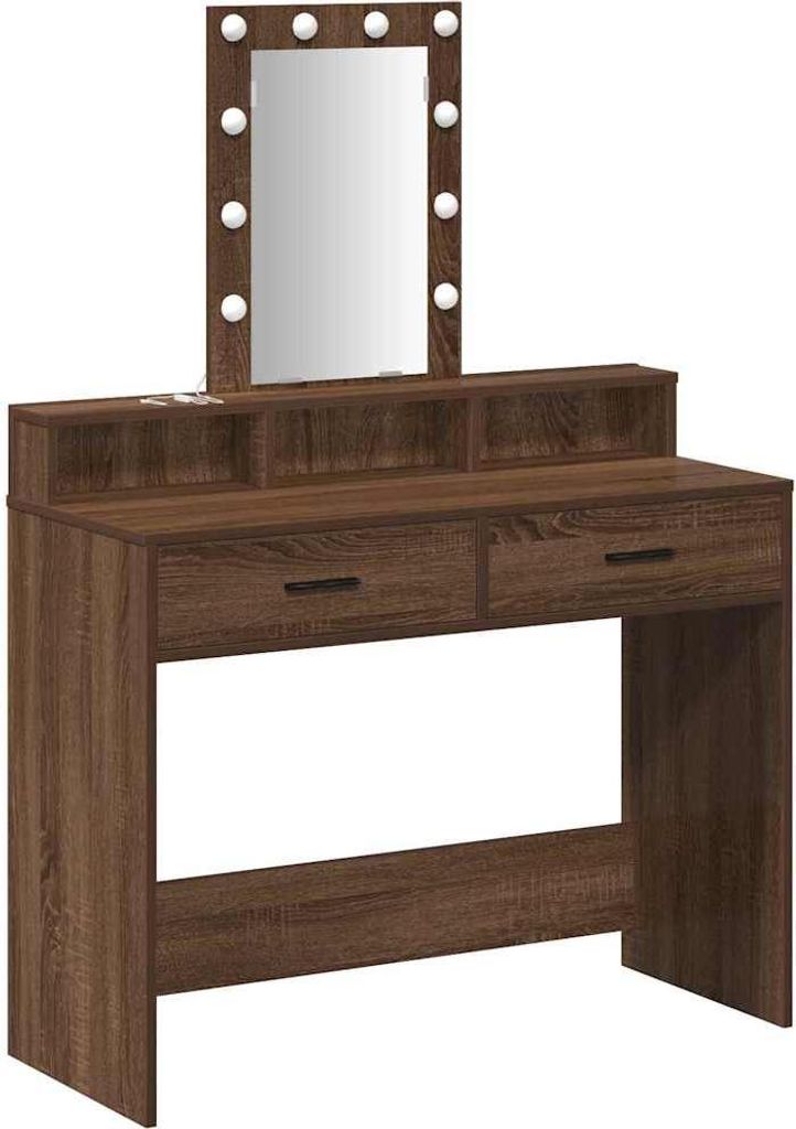 Schminktisch mit Speicher Braun 100 x 41 x 140 cm Holzwerkstoff