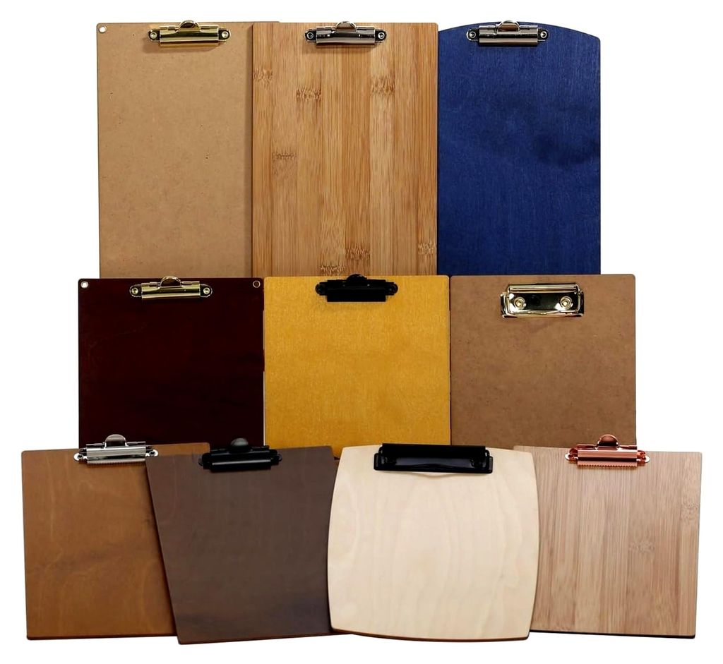 Bütic Holz Klemmbrett Roulette für DIN A3 A4 A5 A6 aus 3mm Birkensperrholz mit widerstandsfähigem Klarlack versiegelt