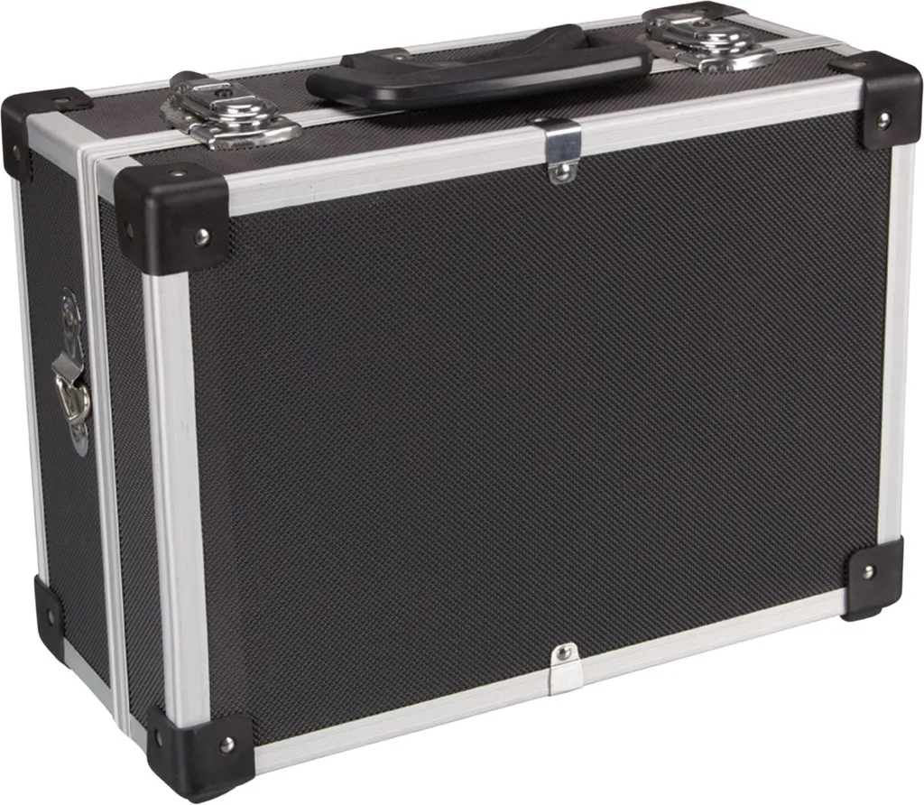 Coffret de rangement en alu noir 11,4L pour outillage et objets fragiles