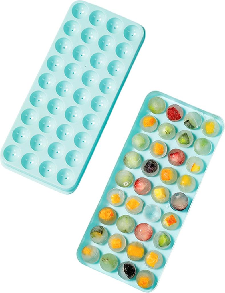 Eiswürfelschale mit Deckel, runder Eisball-Maker, 24/36-Cavity-Eisform, BPA-frei, auslaufsicher, Gefrierschale für Whisky-Cocktails