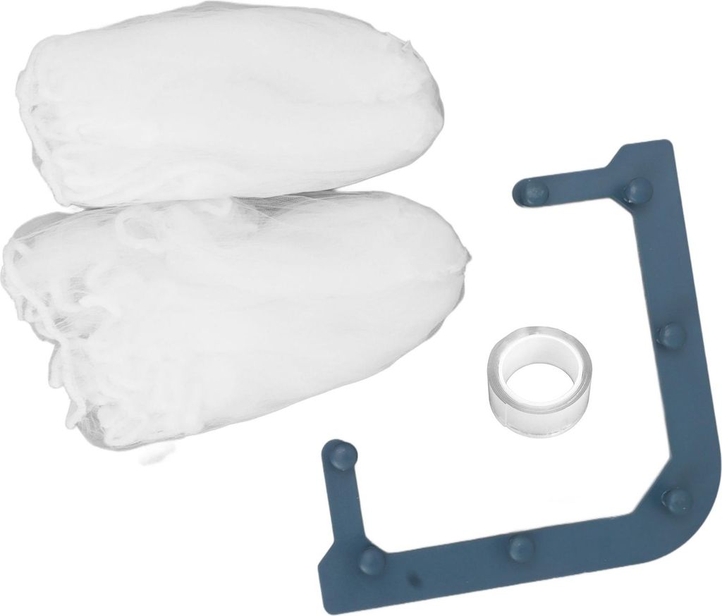 2 Set Dreieckhalter Filter Stabiler Eckspülsieb mit 100PCS Spülsiebbeutel für Küchenabfälle Reste Blau