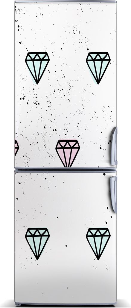 Tulup Kühlschrankdekoration - Magnetmatte - 70 cm x 190 cm - Magnet auf dem Kühlschrank - Diamanten