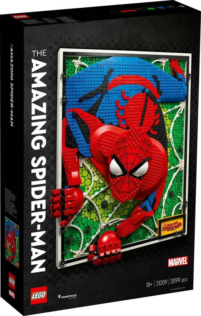 LEGO Art 31209 Spider-Man Idée cadeau Marvel pour adulte fan de Comics