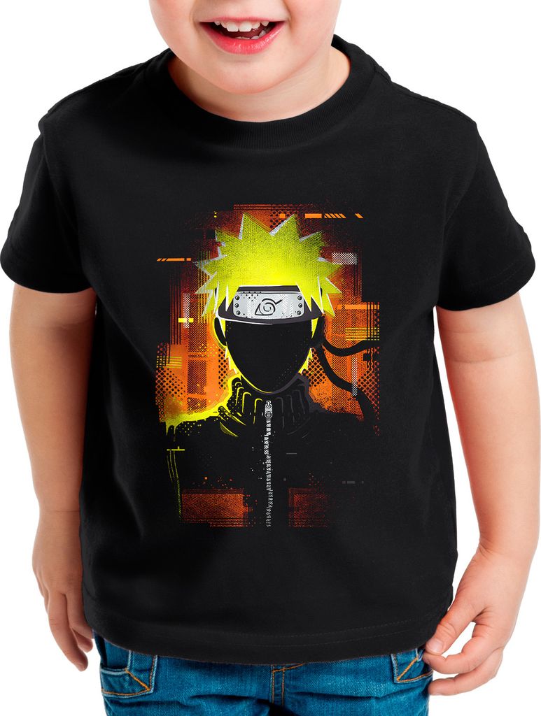 style3 Ninja Glitch Kinder T-Shirt ninja anime manga cosplay