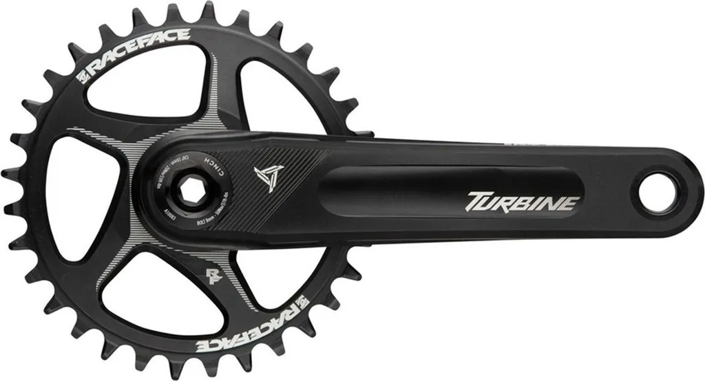 Manivelle VTT Race Face Turbine 170mm - Idéal Trail et Enduro en Noir