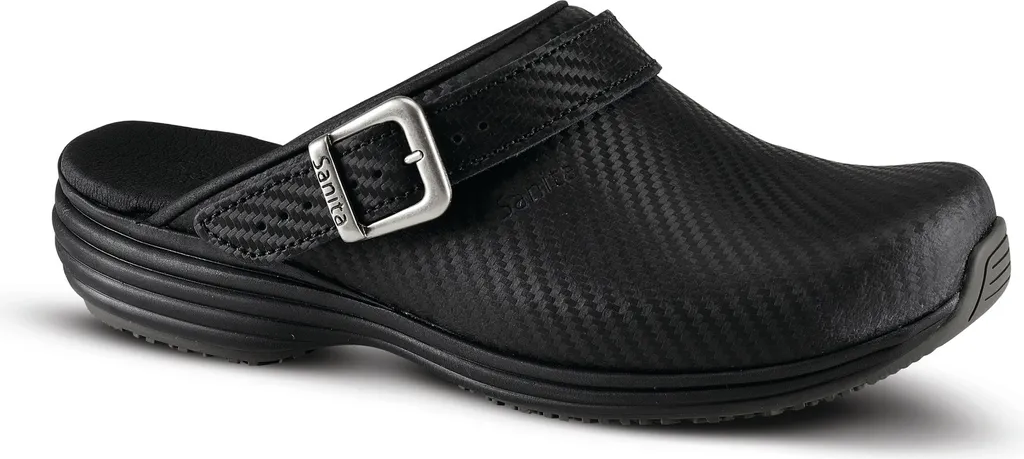 Sabot Ouvert Sanita Wave-Carbon Femme Noir 41 Semelle Carbone Légère