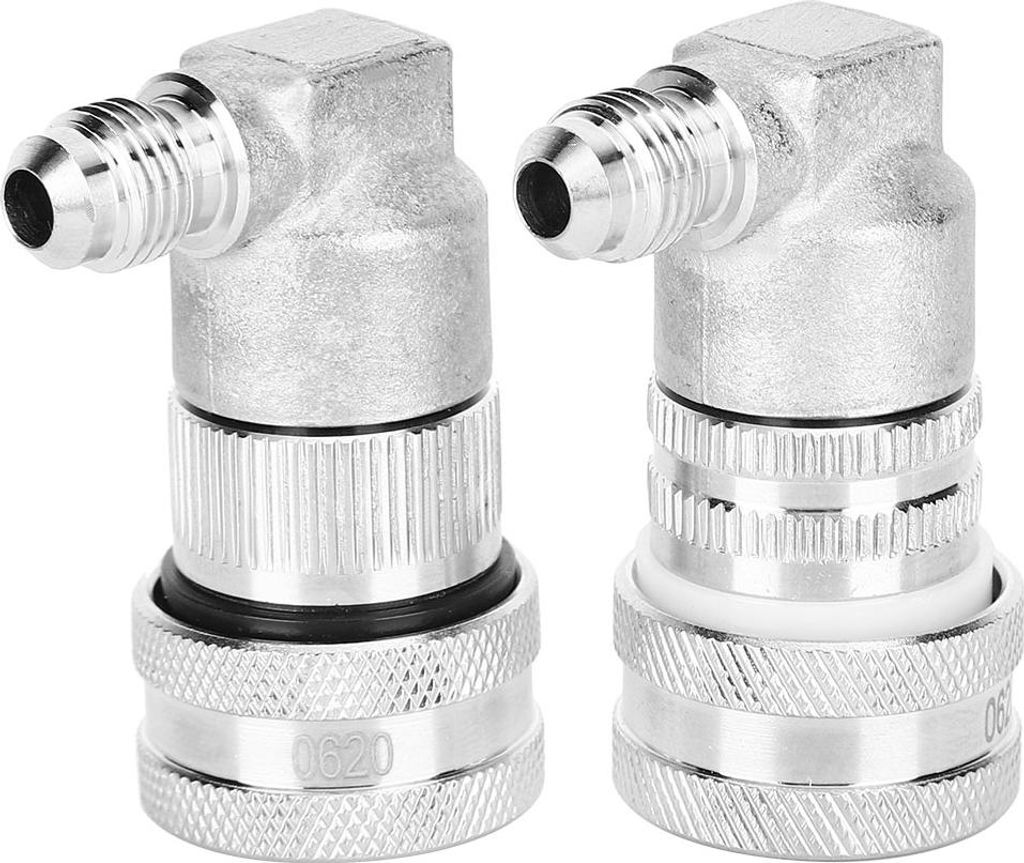2 Stück Keg-Kupplungsadapter Schnellverbinder Zapfhahn Edelstahl Kugelverschluss MFL 1/4 Zoll