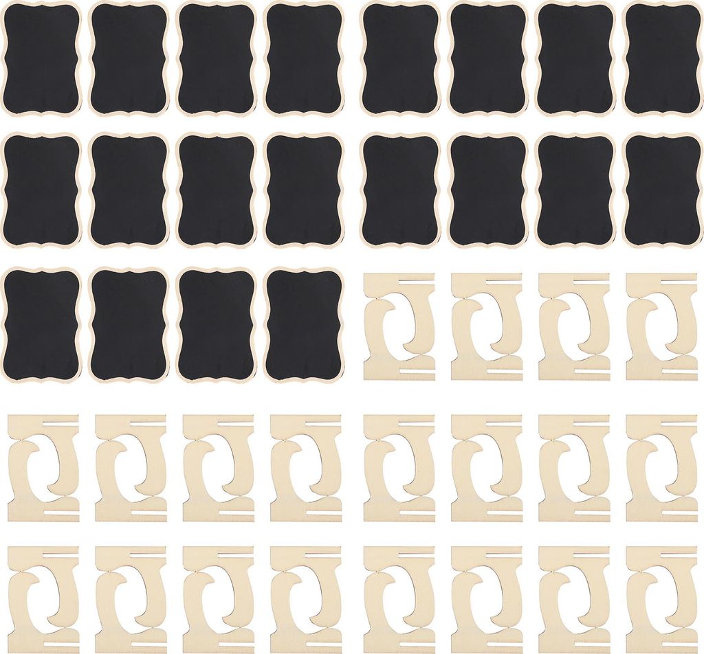 2 Set Mini-Tafelschilder aus Holz, Tischkarten, Hochzeiten, Dekoration, Basteln, Display, kleine Tafel