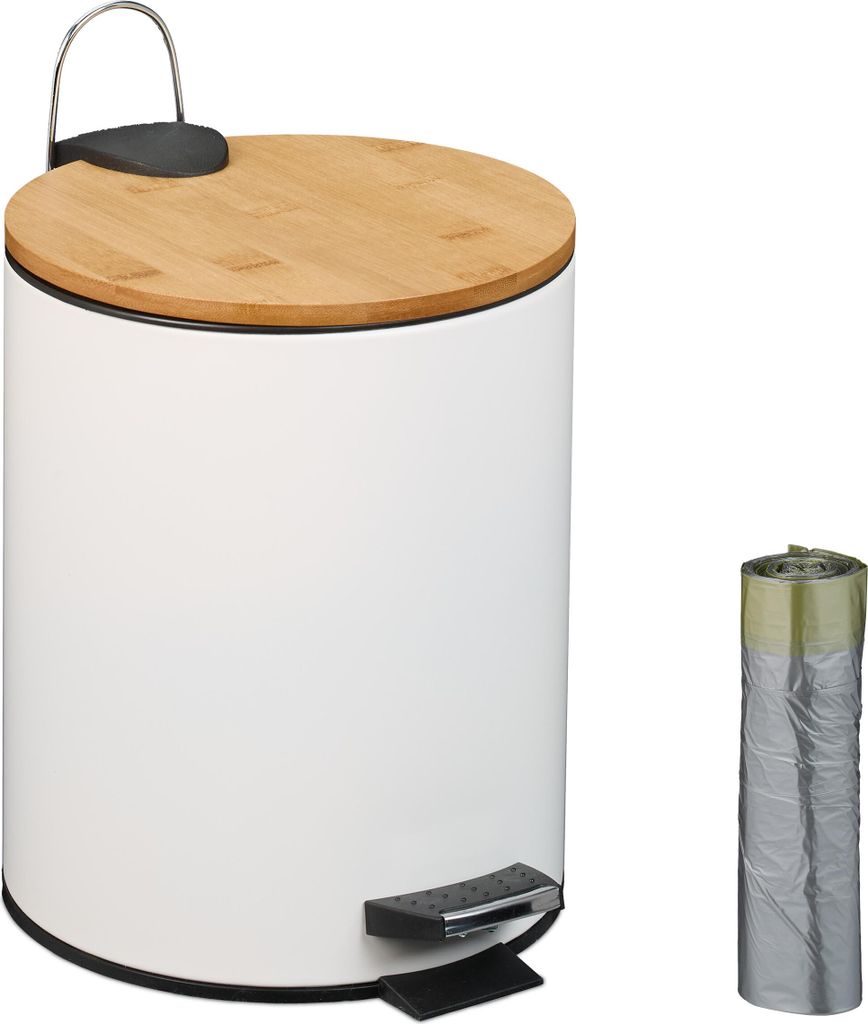 Relaxdays Kosmetický koš 5 l, automatické sklápění, Obrázek produktu 
