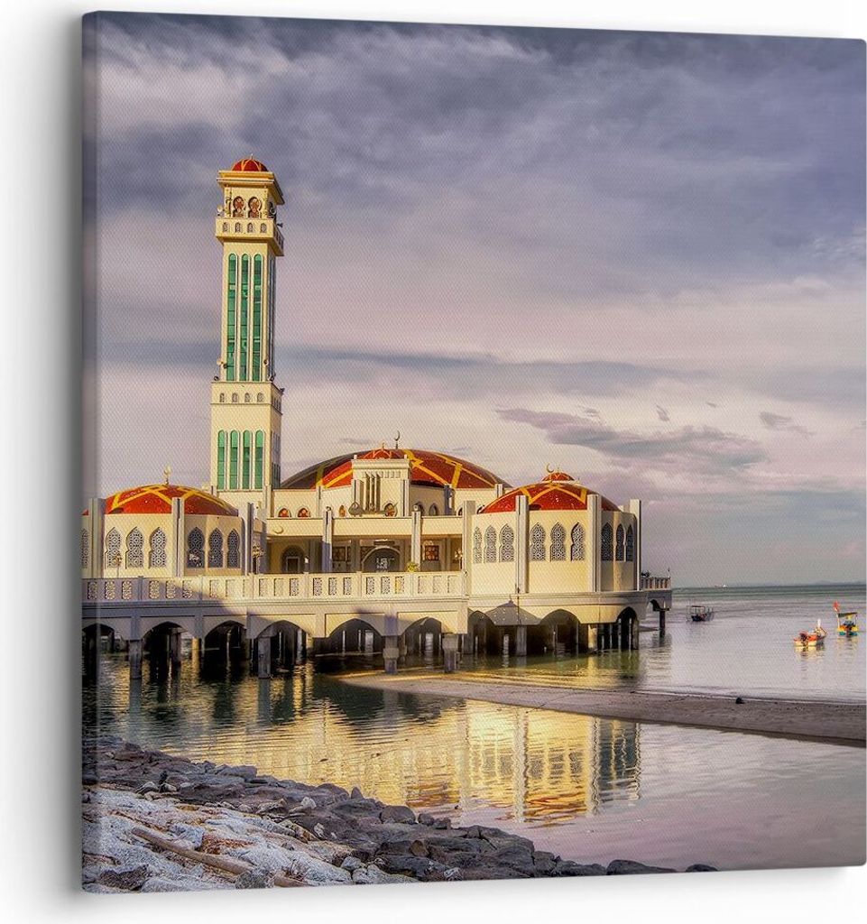 Bild auf Leinwand - Leinwandbild - Architektur asien gebäude kultur - 30x30cm - Wand Bild - Wanddeko - Leinwanddruck - Bilder - Kunstdruck - Wandd...