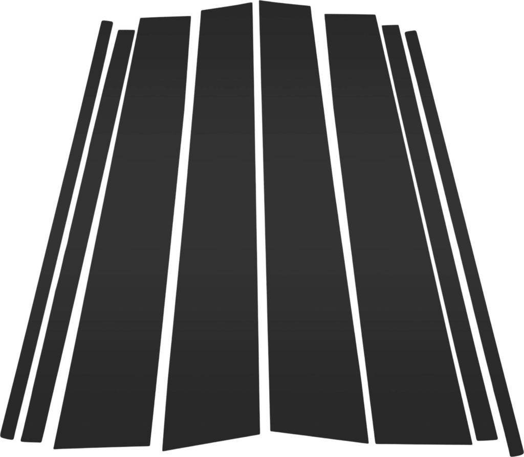 8 Stück Front Hinten Links Rechts Autotürpfosten Fensterleiste für Toyota Land Cruiser LC300 2023-2024 Kunststoff Schwarz