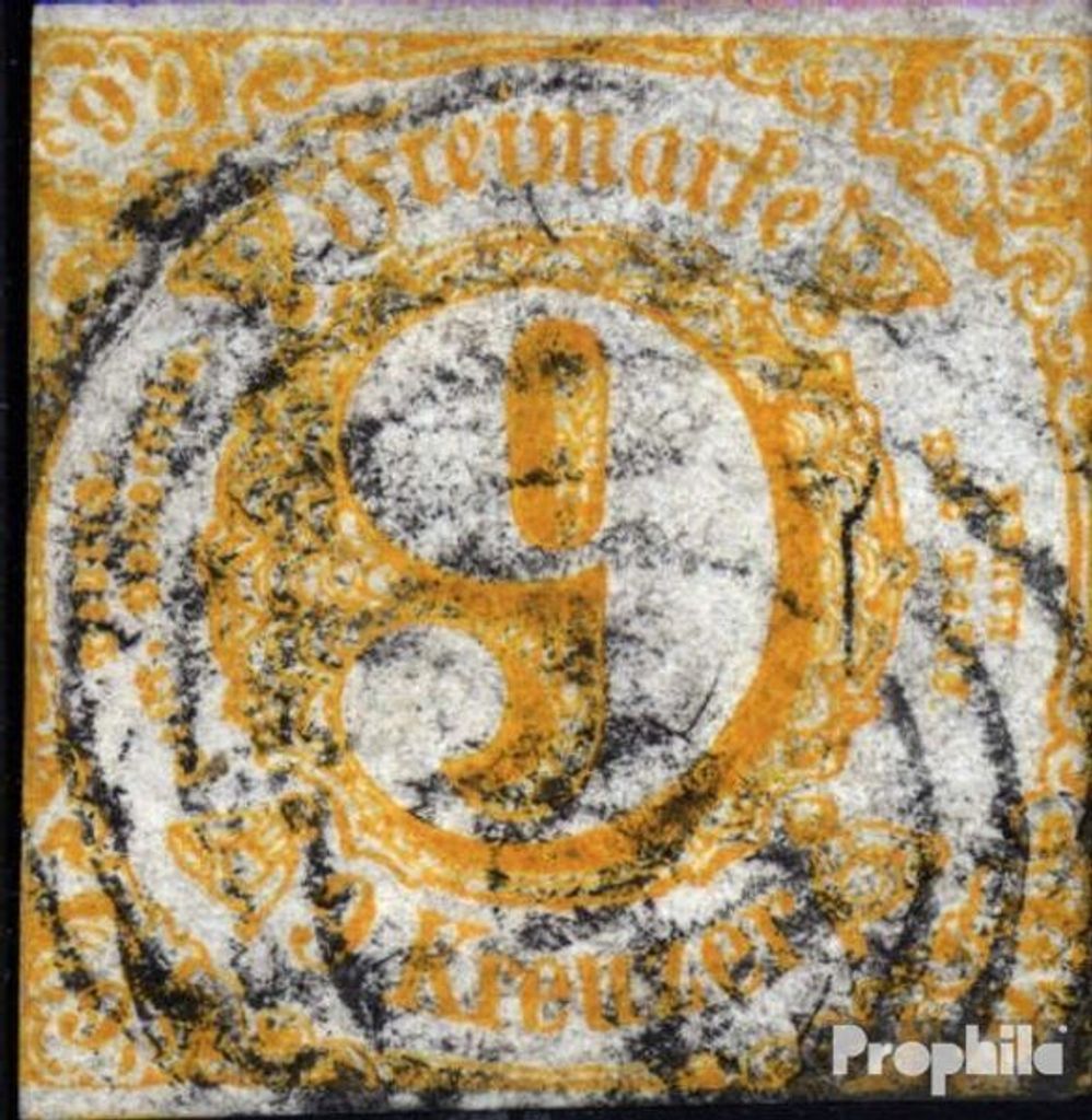 Briefmarken Thurn und Taxis 1859 Mi 23II fein (B-Qualität) gestempelt Ziffer