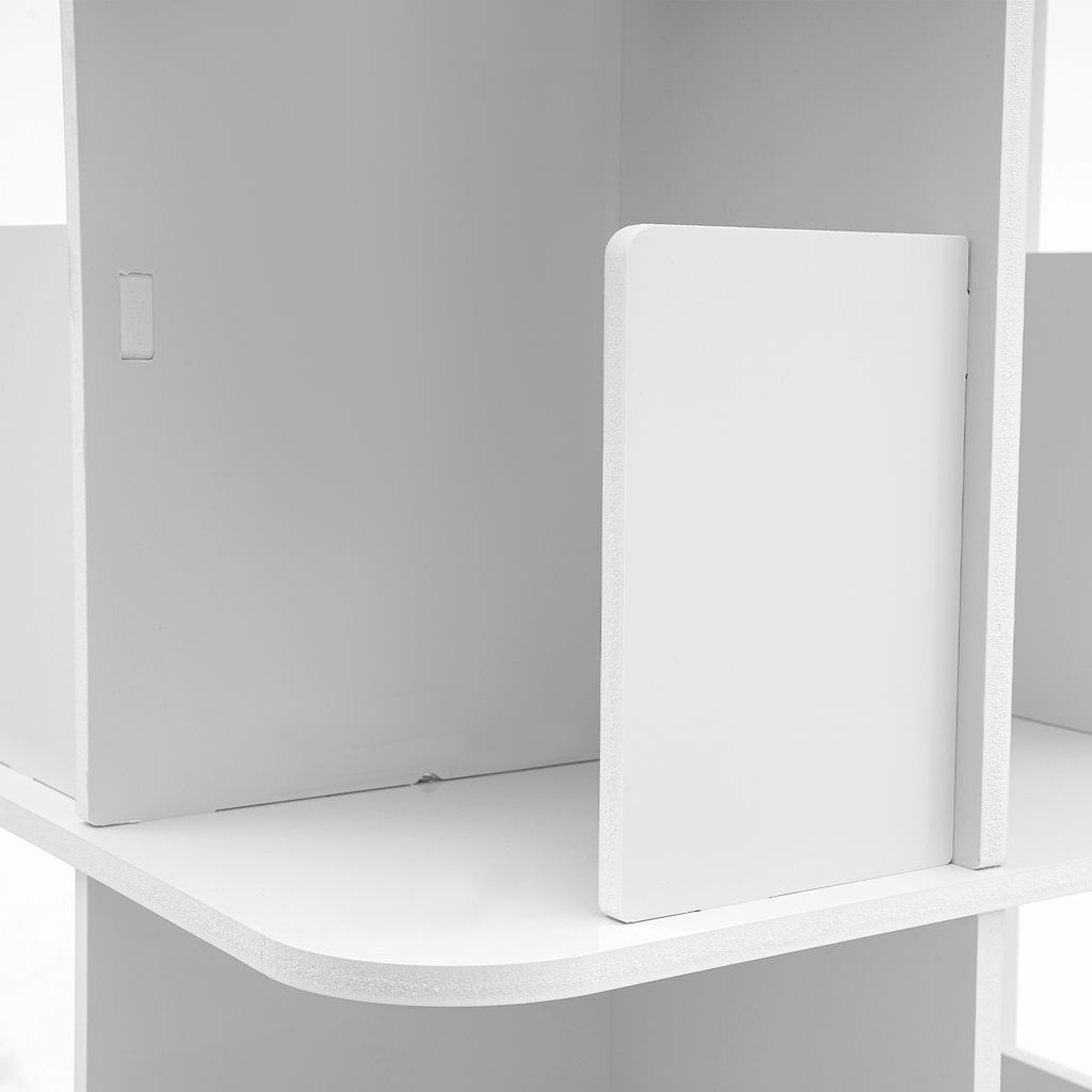 SpaceAid 3-stöckiges Drehbares Bücherregal – Lazy Susan, 360° Drehbar, Schwarz (46x46x95 Cm)