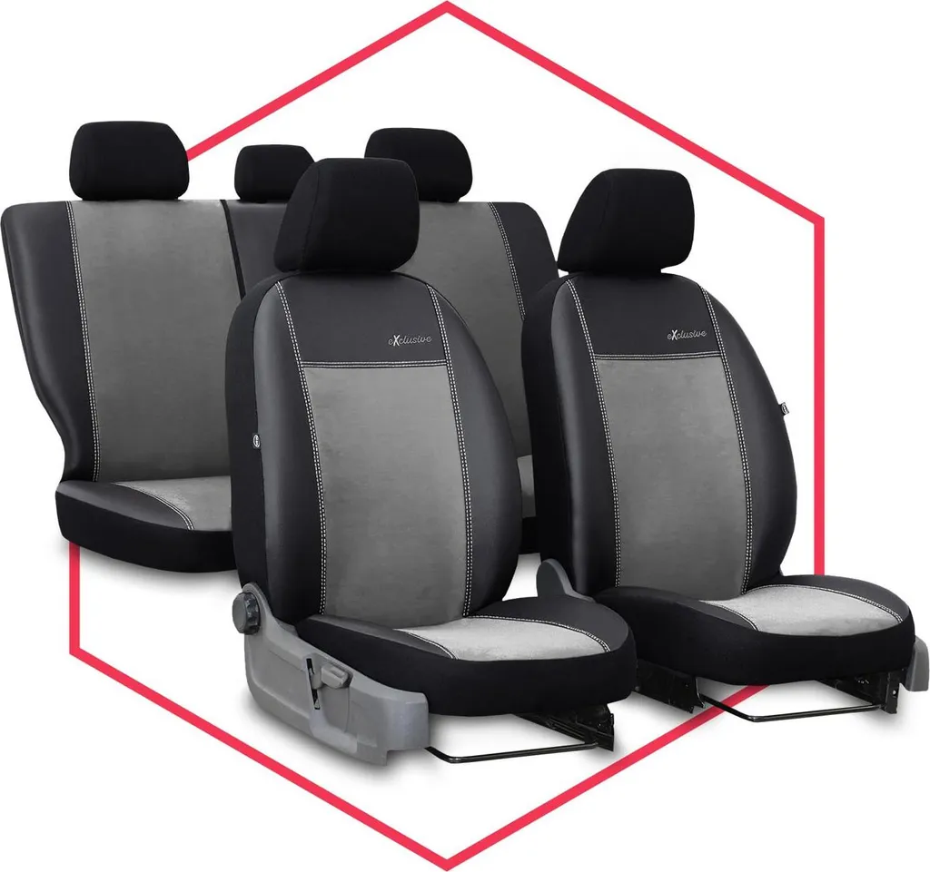 Coprisedili auto Coprisedili universali per auto per Hyundai Pony Set grigio - 11