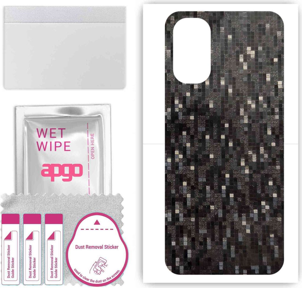 apgo Rückseite Schutzfolie, Skin, kompatibel mit Motorola Moto G71, Hinten Displayschutzfolie aus Vinylfolie, kratzfest, einfache Montage - Carbon...