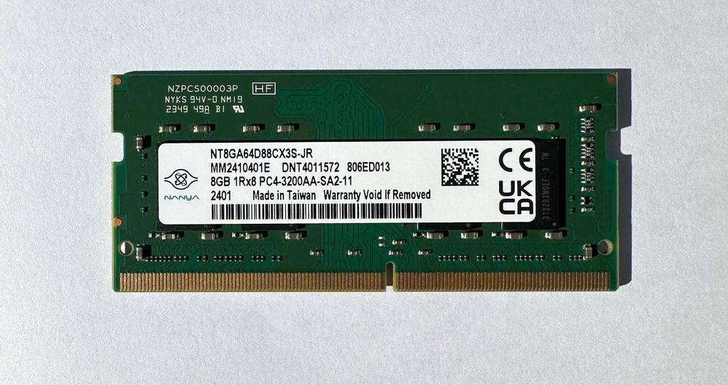 Nanya Technology 8GB Arbeitsspeicher DDR4 3200 Mhz SO-DIMM Produktbild 
