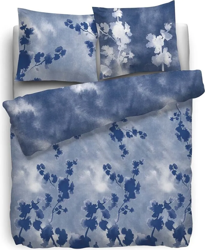 HnL Essex Flowers Blu: Riposo Rigenerante in Twill di Cotone 135x200