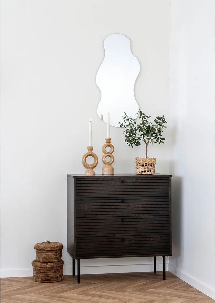 Commode Kyoto 4 tiroirs en chêne véritable plaqué - Design Japonais - 2