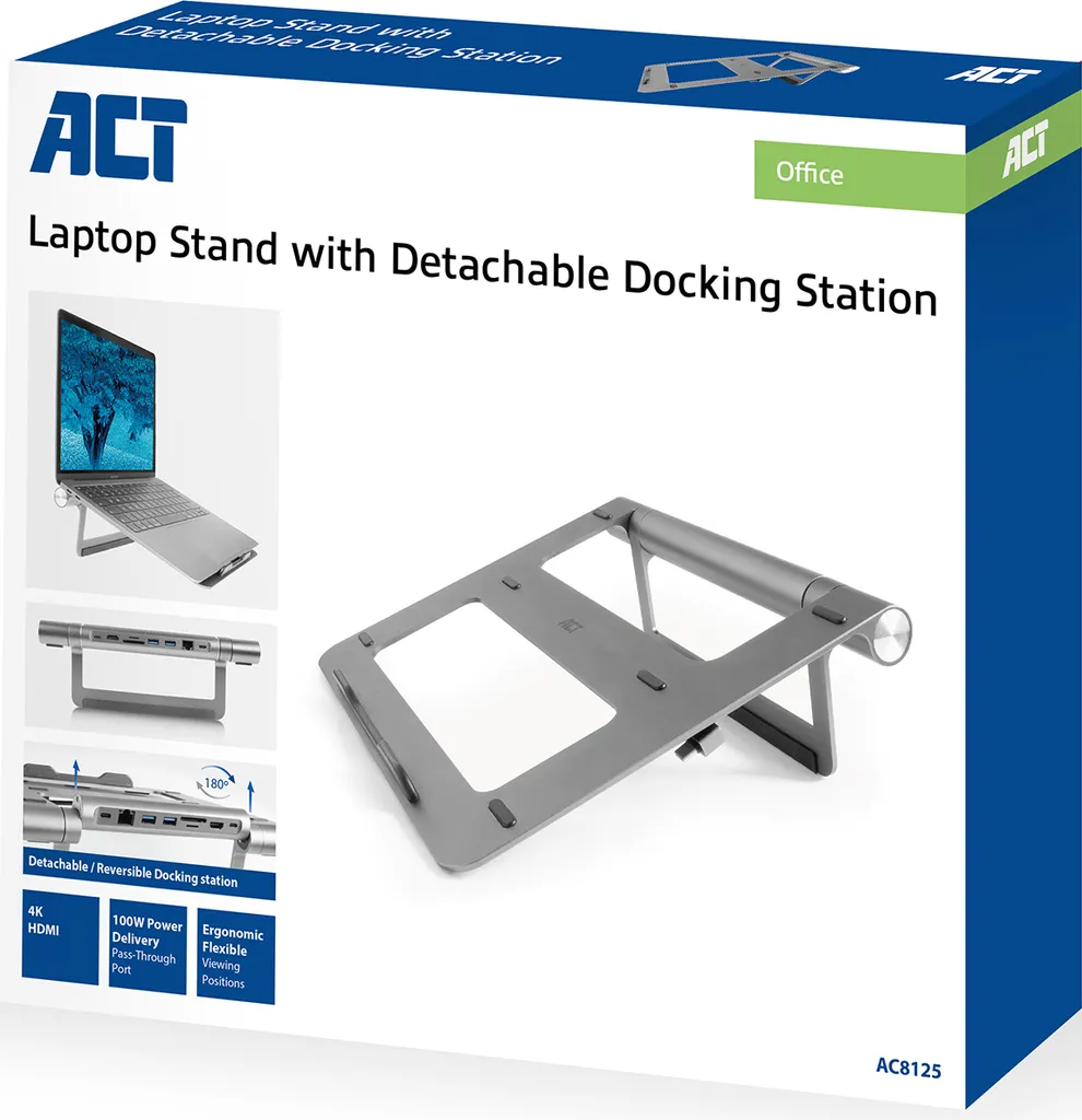 Évitez le Mal de Dos avec ce Support PC Portable et Dock ACT AC8125 - 10