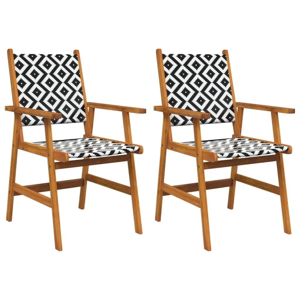 Set 2 Sedie Esterno vidaXL Legno Acacia: Design Essenziale e Robusto