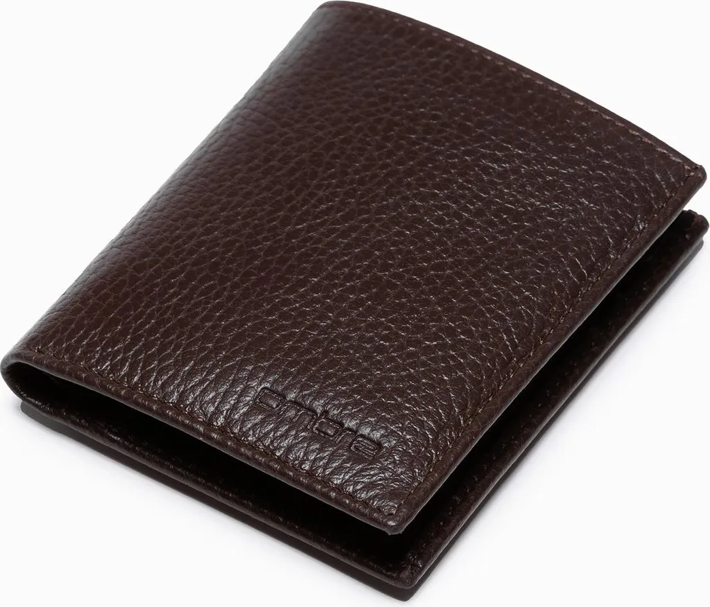 Portafoglio Irda Ombre Marrone: Pelle Autentica per Uomo Organizzato