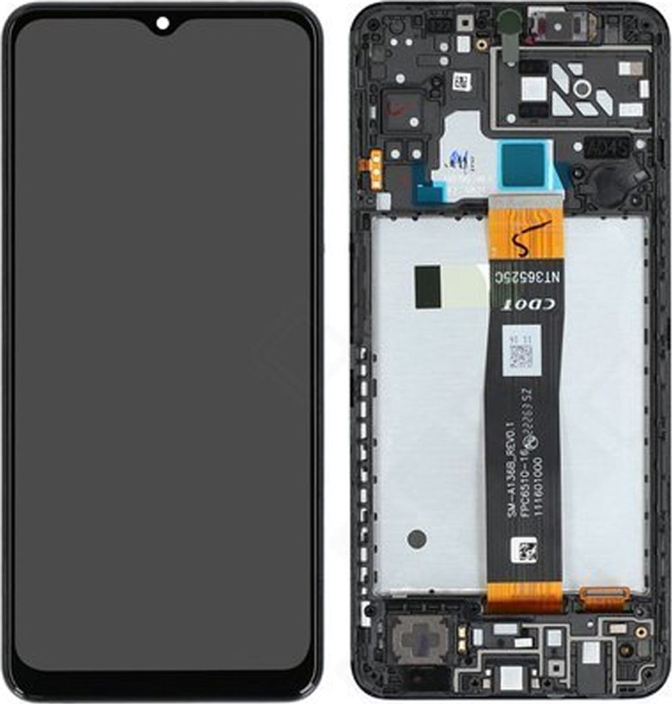 SMT - Original LCD Display Touchscreen Bildschirm Rahmen Schwarz für Samsung Galaxy A04s A047F
