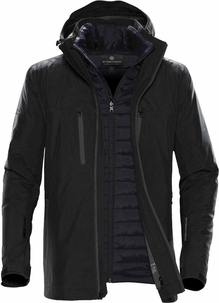 Stormtech - "Matrix System" Jacke, wasserfest für Herren RW6509 (XL) (Schwarz/Kohlen-Schwarz)