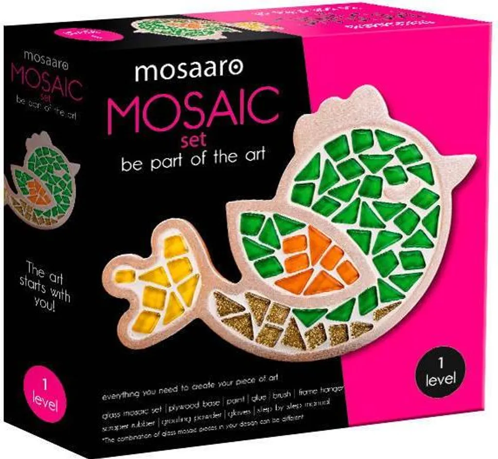 Activité créative Mosaïque Oiseau - Kit détente pour décoration maison