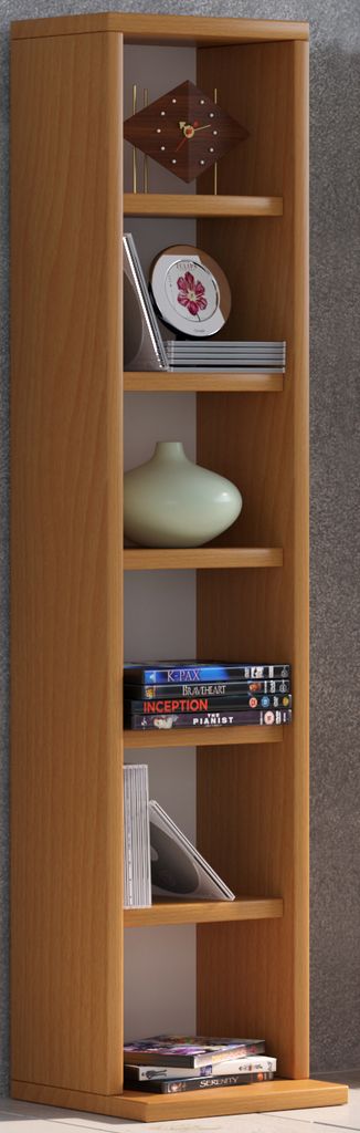VCM Holzregal stehend | platzsparender CD Schrank für 102 Produktbild 