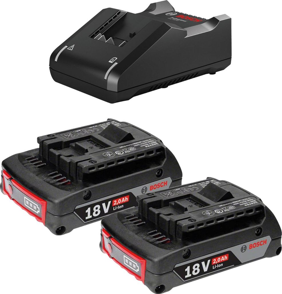 Bosch Starter-Set 18 V / 2x 2,0 Ah Akku + Ladegerät GAL Produktbild 