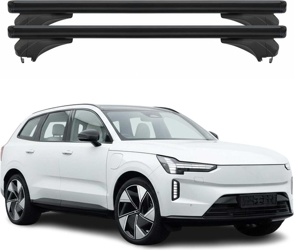 Menabo Dachträger Grundtäger für Volvo EX90 2024-2025 Aluminium Schwarz 2 tlg