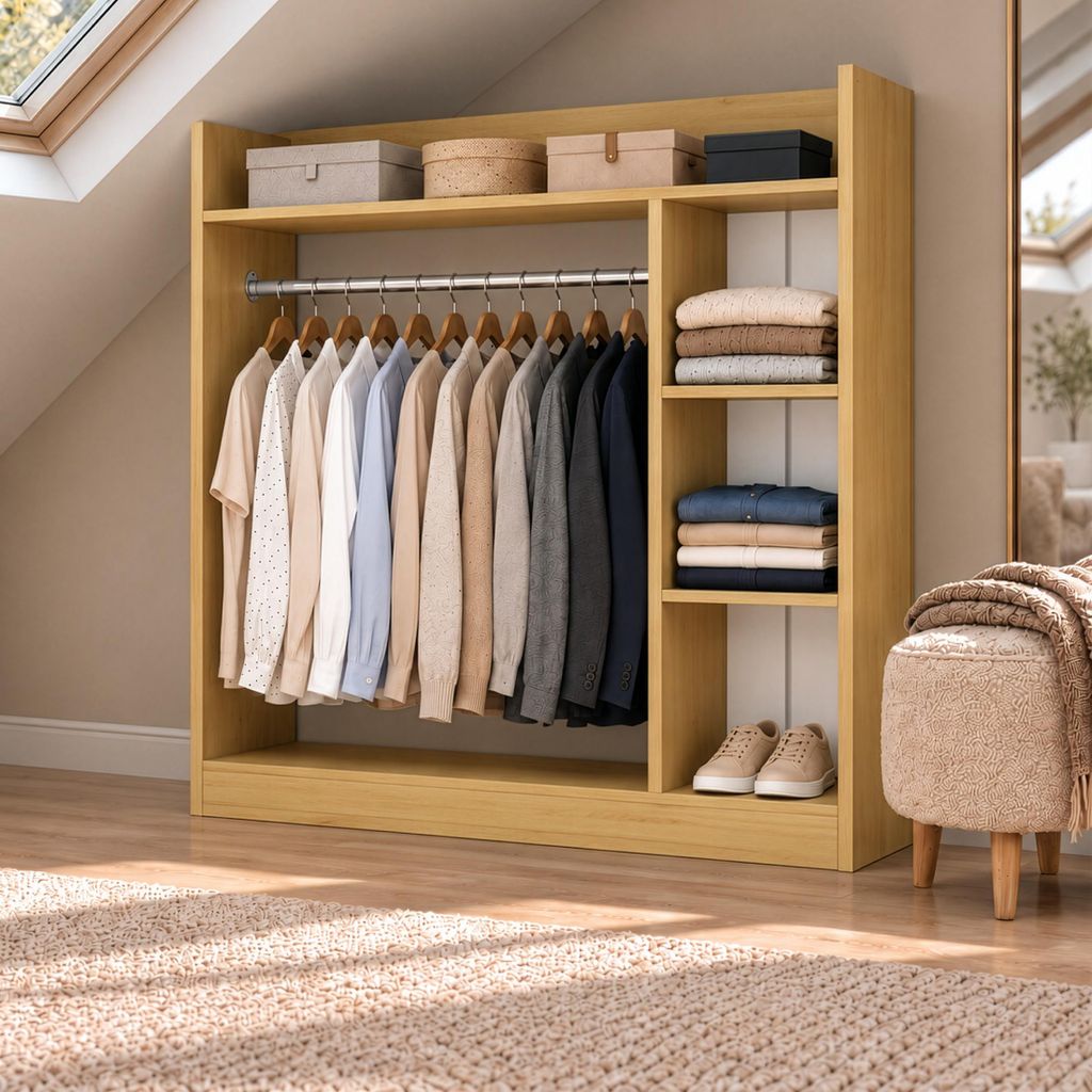 VCM VCM Palosa Kleiderschrank H. 120 x B. 124 x T. 35 cm Produktbild 
