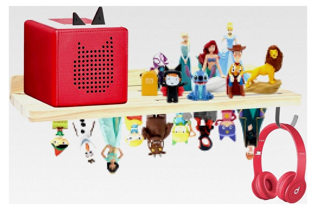 passend für passend für Tonie-Regal für Toniebox und Figuren, 40 cm Magnetische Wandhalterung für Tonie-Figuren, Kinderzimmer Deko und Aufbewah...