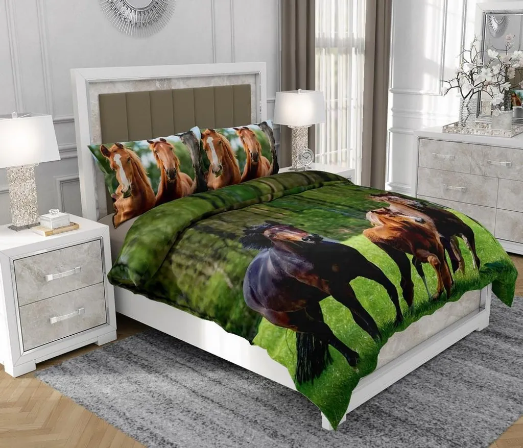 Biancheria Letto Cavalli Selvaggi SOVIO - Cotone 100% per Sognatori