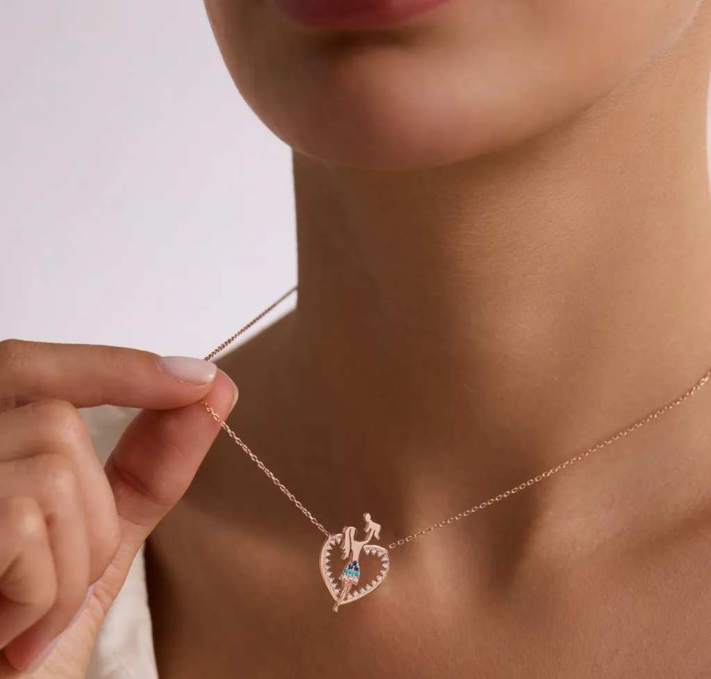 Collier papillon or et argent 925 - Bijou multicolore haute finition