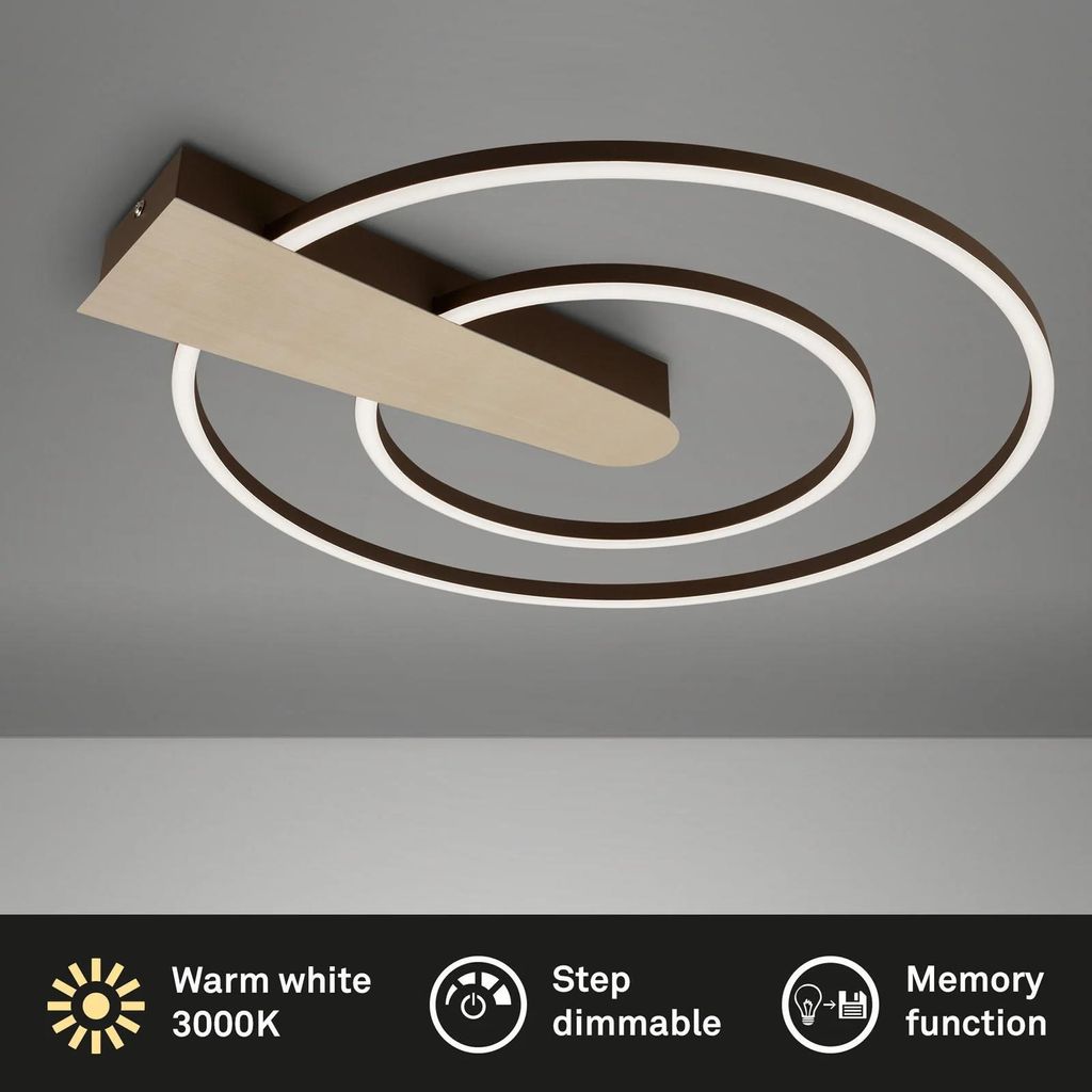 Briloner NICO DUO LED Deckenleuchte rund 55cm dimmbar 25W Produktbild 