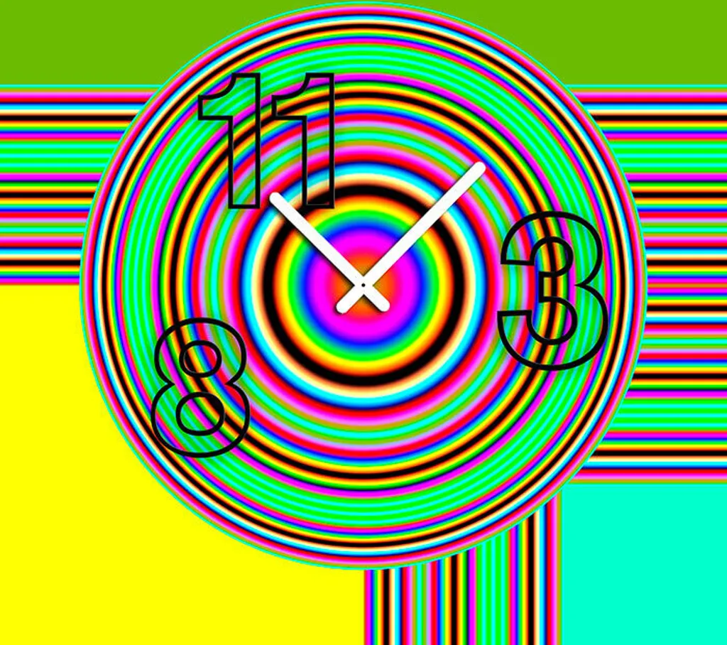 Dixtime 6103 Orologio da Parete Design 3D - Silenzio Assoluto 30x30