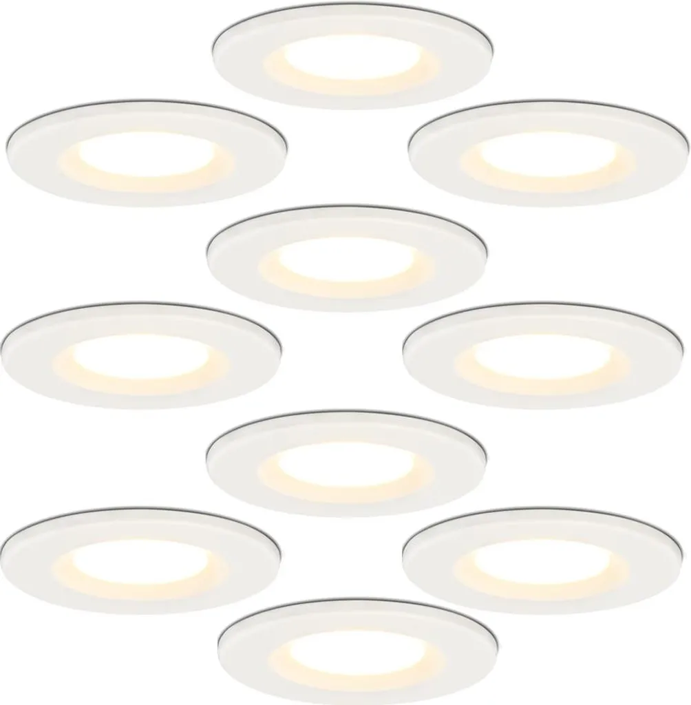 Spot LED Encastrable 6W 650lm Venezia IP65 Etanche Blanc Chaud Pack de 10