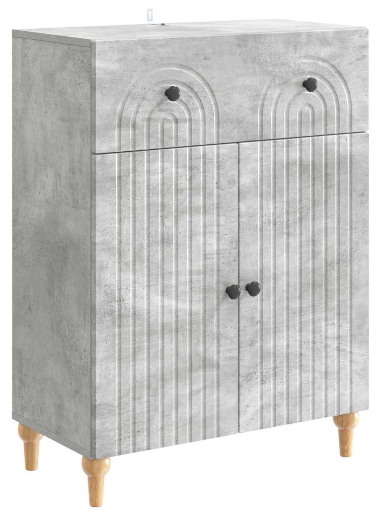 Sideboard Betongrau 66 x 34,5 x 90 cm Holzwerkstoff - Kommoden DE2114