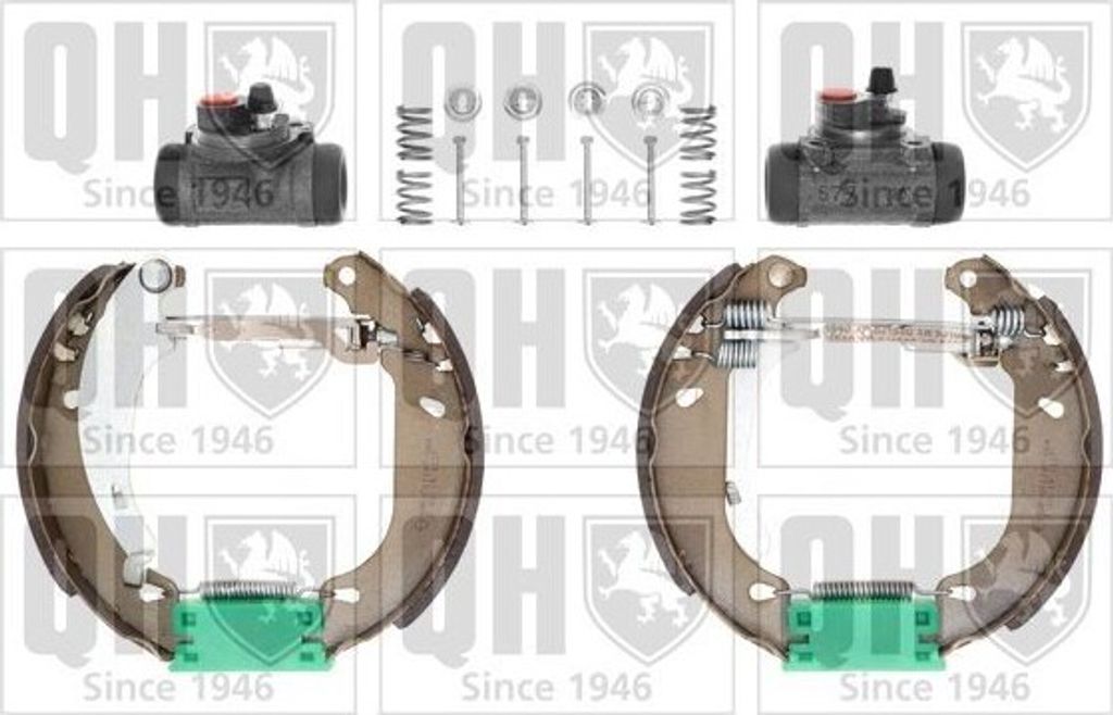 QUINTON HAZELL Bremsbackensatz Trommelbremse Hinten passend für PEUGEOT 206 Schrägheck (2A/C) 180mm BS1068K3