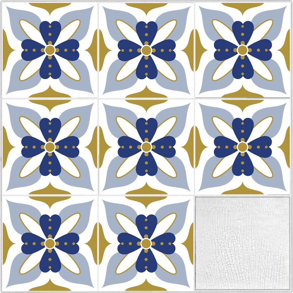 Aufkleber für Fußbodenfliesen - Fliesen - 25x25cm - 36 Stück - auch für Wandfliese - Boden, Bad, Küche, Fließenspiegel, WC - Dekoration renov...