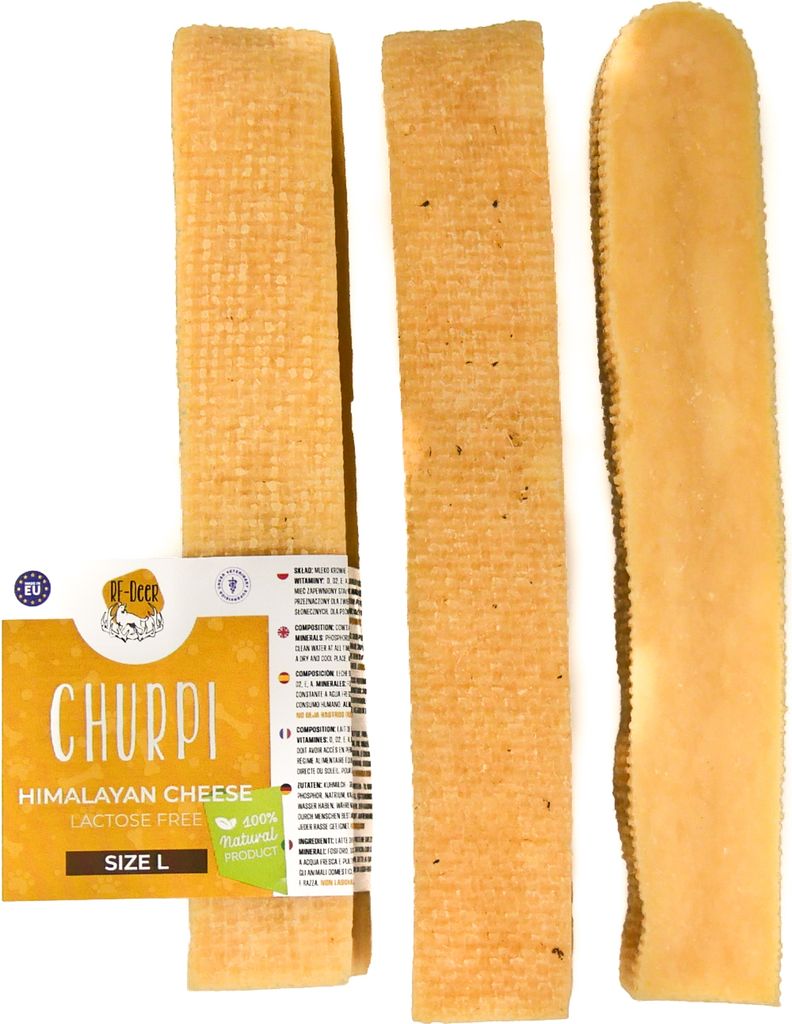 RF-DEER 3x L 240-297g 14-15cm Kauknochen aus Käse für alle Hunderassen geeignet Kaubarer Kauartikel 100% Natürlicher Kauspaß Fördert die Zahnh...