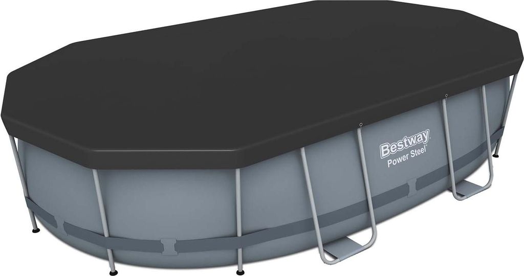 Bestway® PVC-Abdeckplane 418 x 230 cm, schwarz, oval Produktbild 